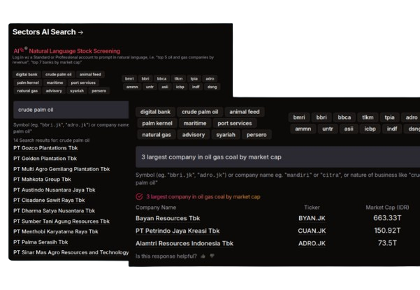 sectors ai search