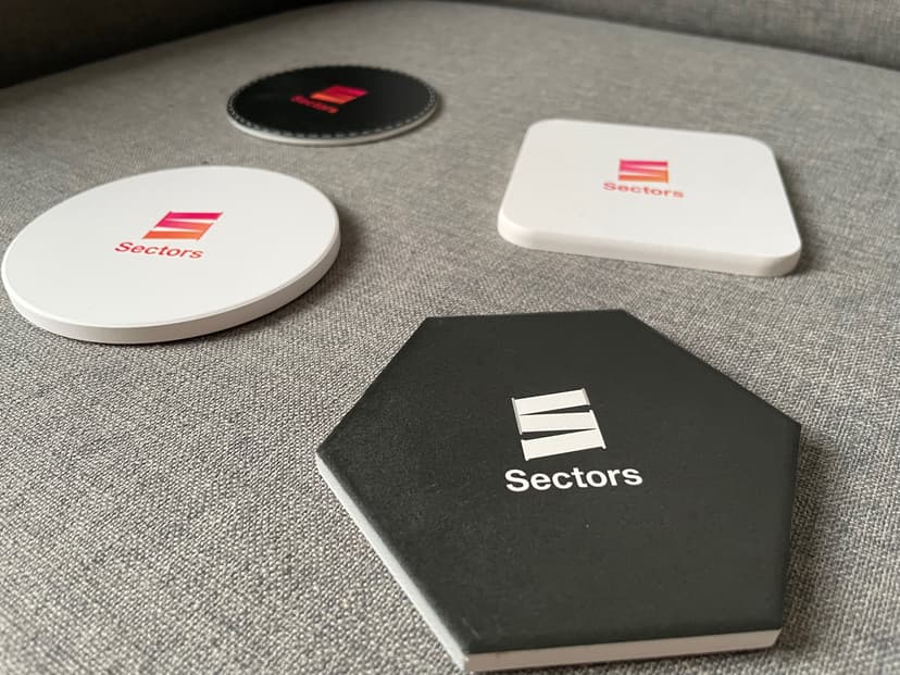 Sectors Ceramic Coaster