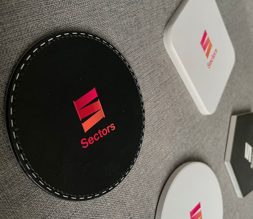 Sectors Leather Coaster