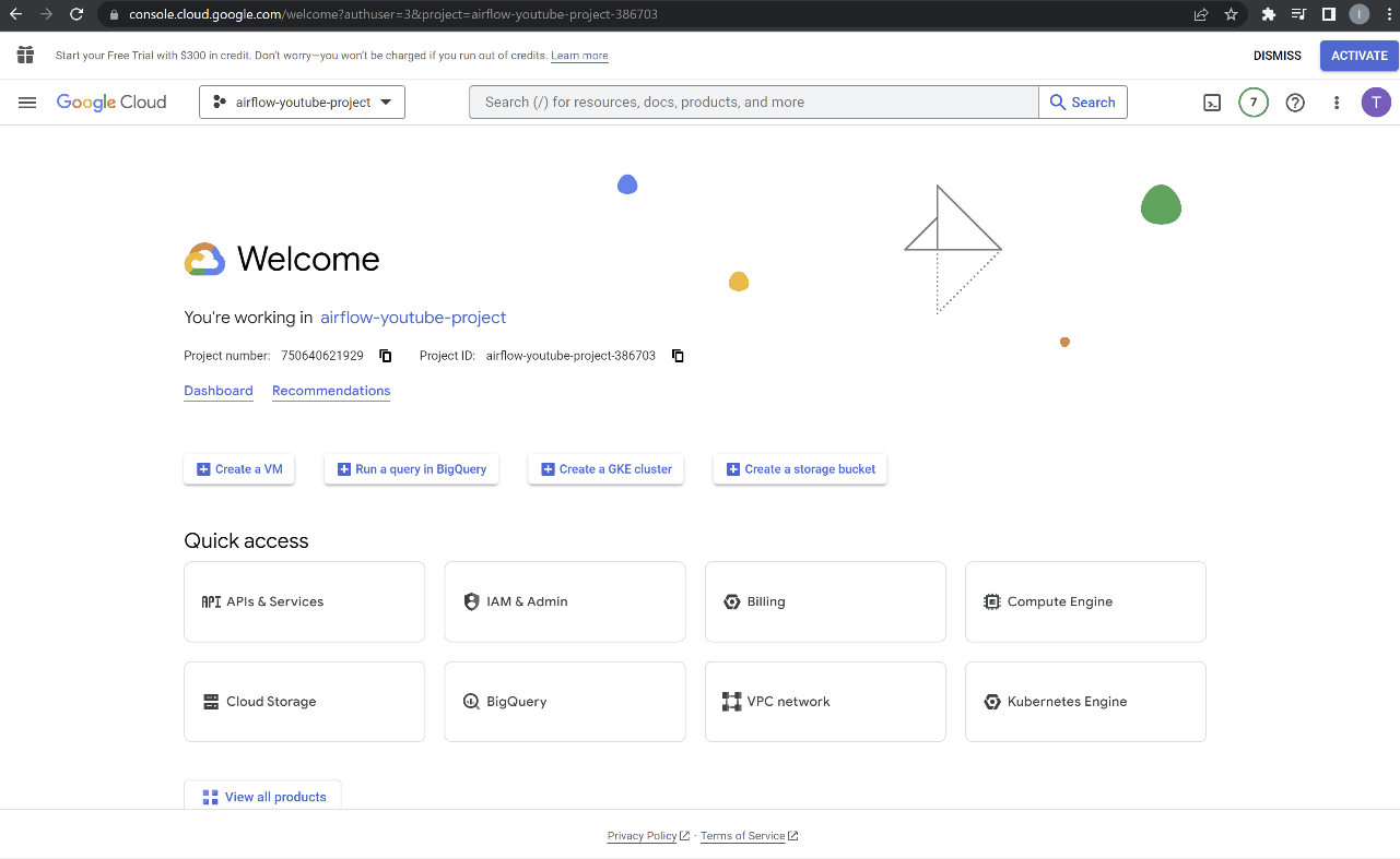 Creating service account