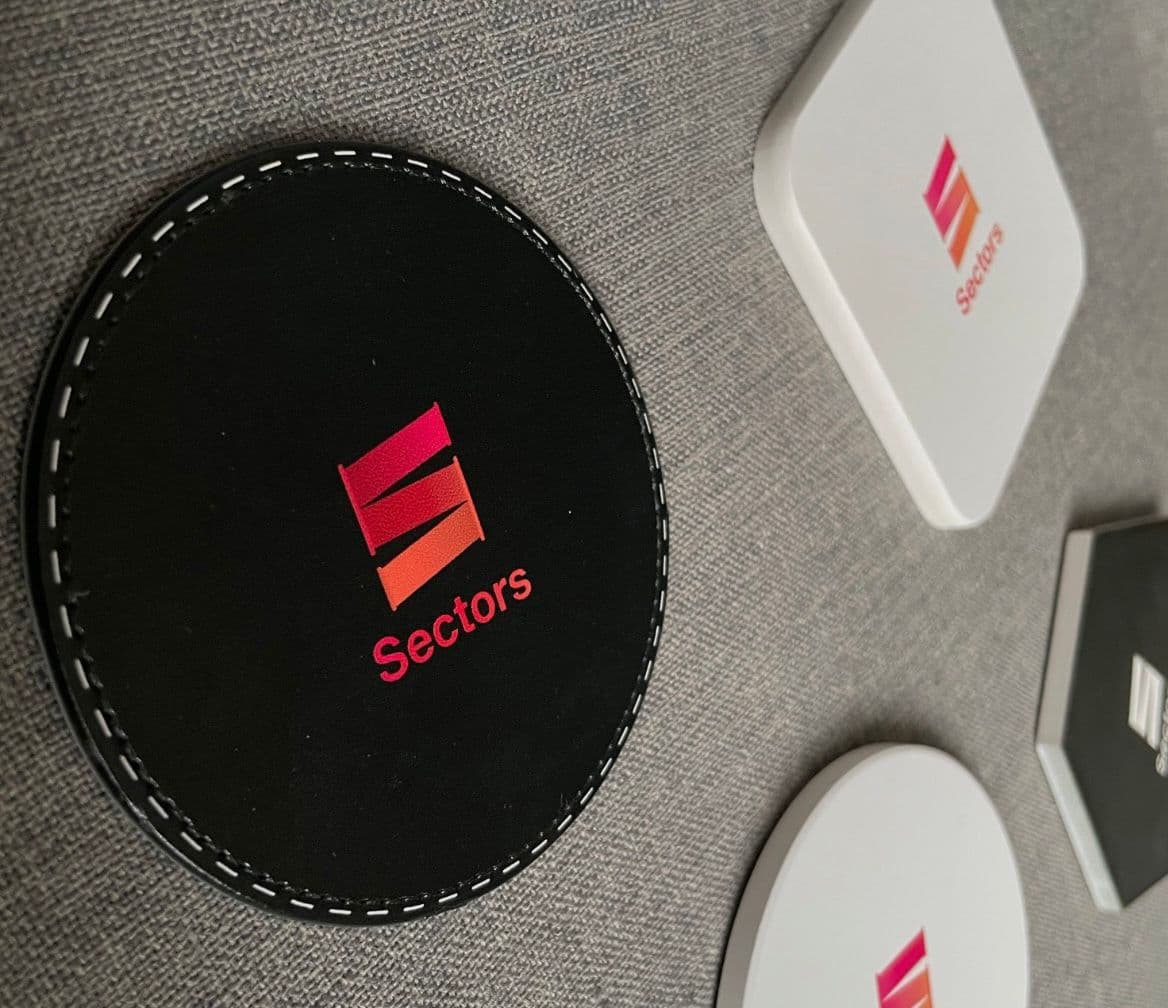 Sectors Leather Coaster